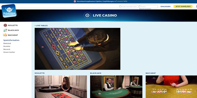 DrückGlück Live Casino
