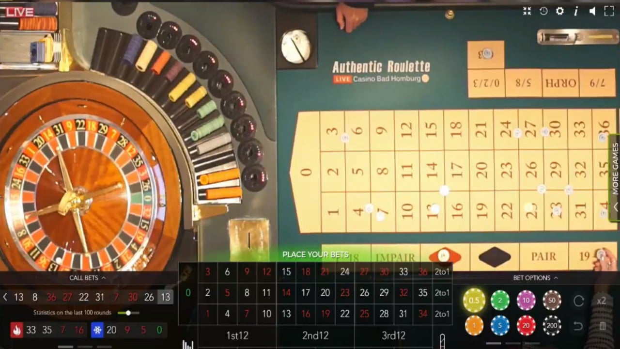 Authentic Gaming Casino Bad Homburg Roulette