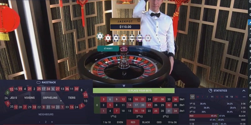 Ezugi Jackpot Roulette (GGbet Live Casino)