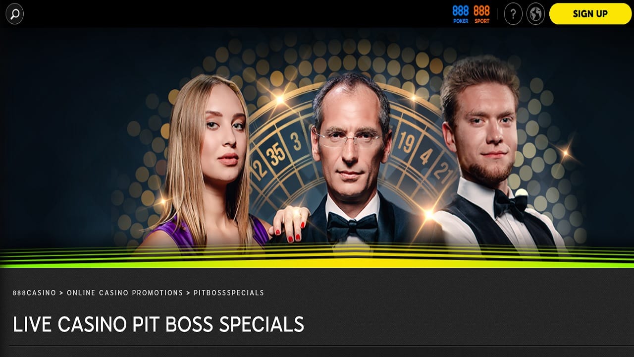 888 Live Casino Pit Boss Specials