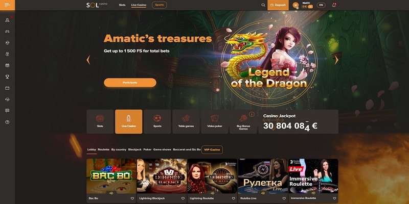 Our Sol Live Casino Review