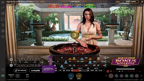 Age of the Gods Roulette (Playtech Live)