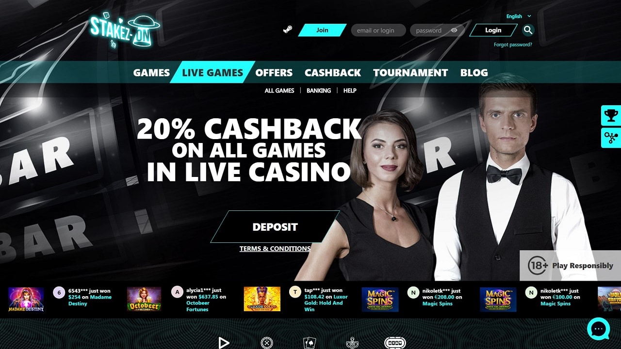 Stakezon Live Casino Review