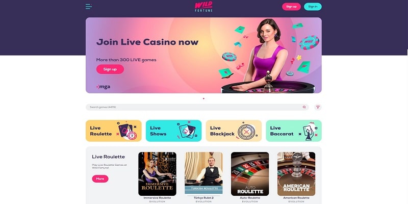 Our Wild Fortune Live Casino Review