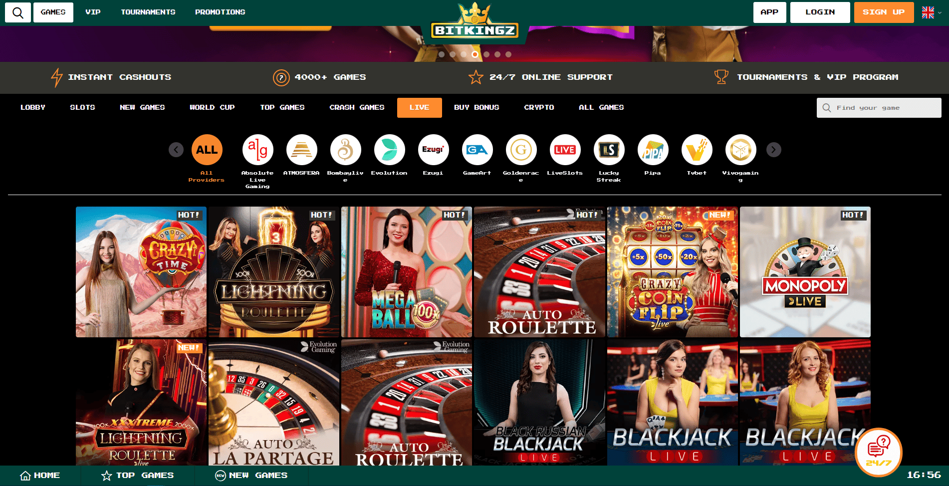 Bitkingz Live Casino Review