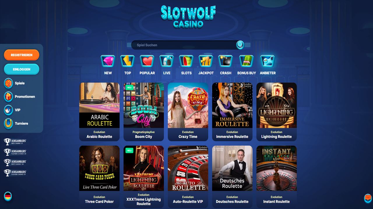 Slotwolf Casino Live Test
