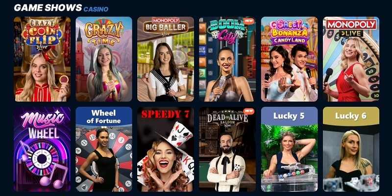 Playzilla Live Casino Game Shows