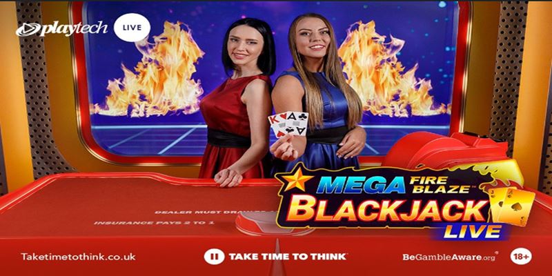 Playtech Mega Fire Blaze Blackjack live