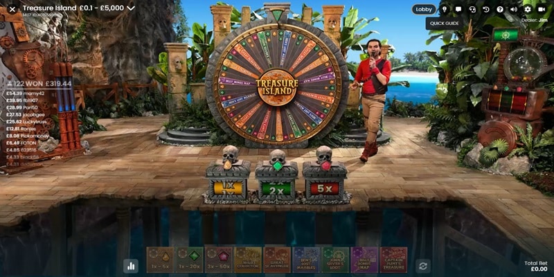 Live Treasure Island Wheel of Fortune