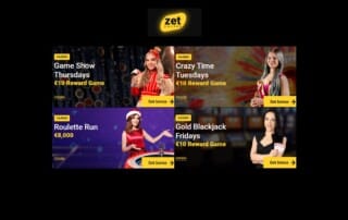 Zet Casino Live Dealer Bonuses
